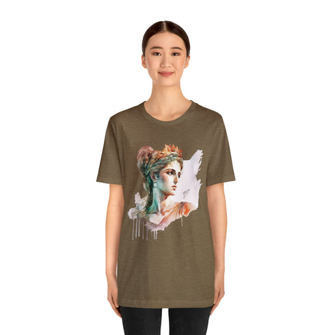 Greecian Goddess in Watercolor - Short Sleeve Tee